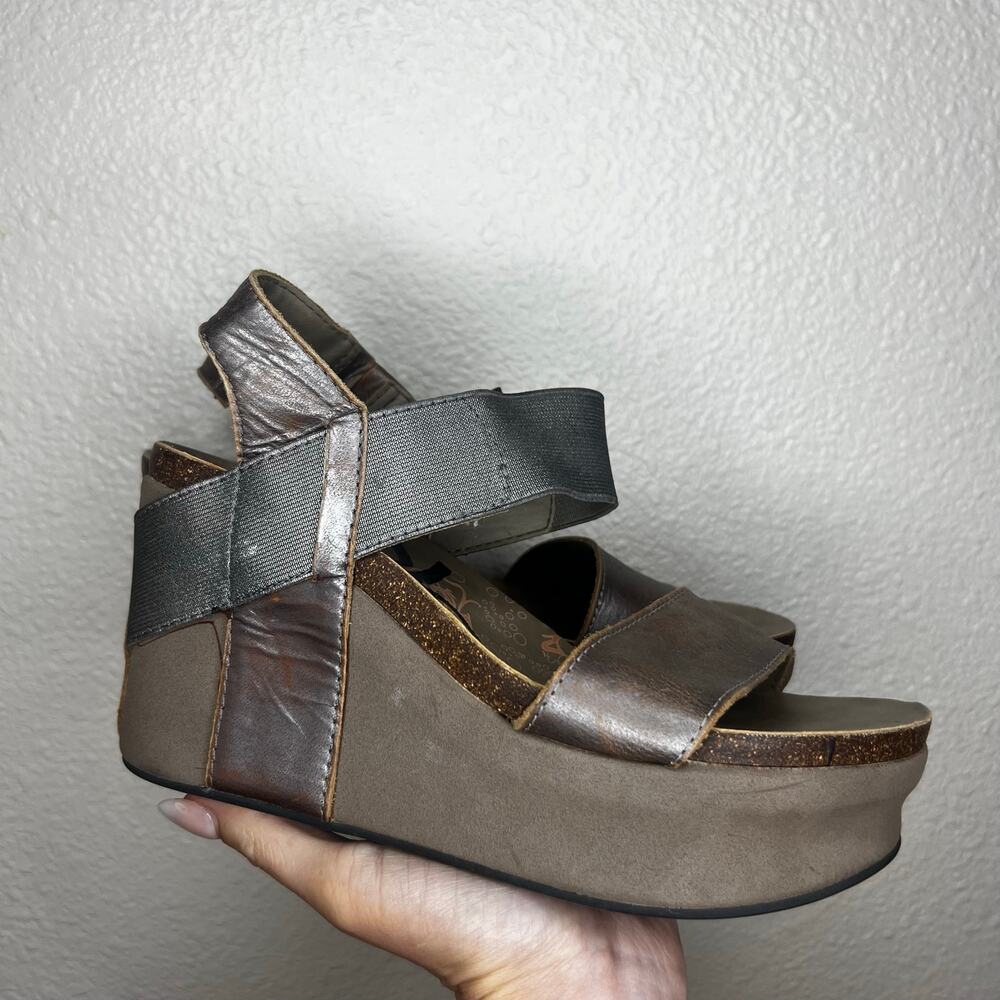 OTBT Bushnell Leather Platform Wedge sandal WOMENS 6.5